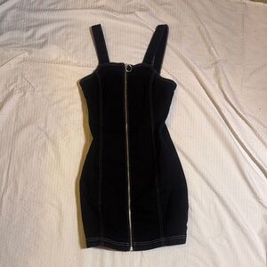 Topshop Black Mini Dress with Zipper